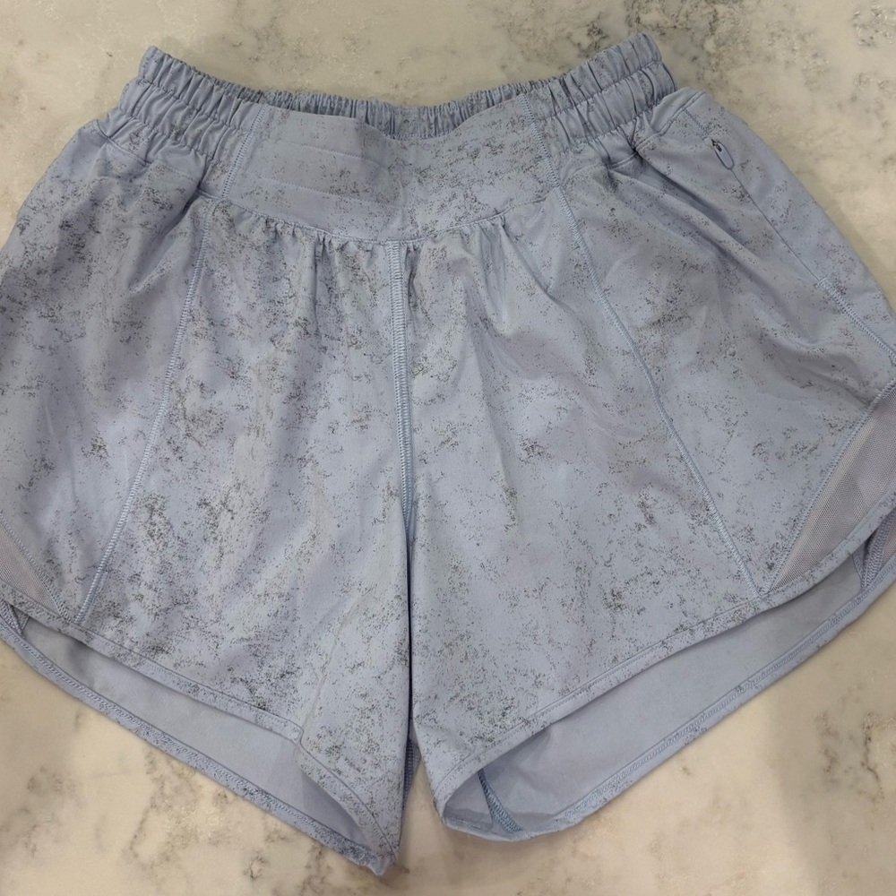 lululemon athletica Blue Patterned Athletic Shorts